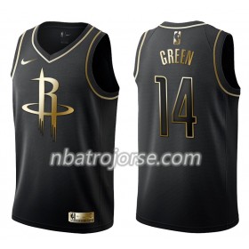 Män Houston Rockets Tröja Gerald Green 14 Nike Svart Guld Edition Swingman